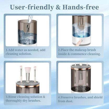 Reusable Automatic Makeup Brush Cleaner & Dryer – Portable & Rechargeable Trend Nexus