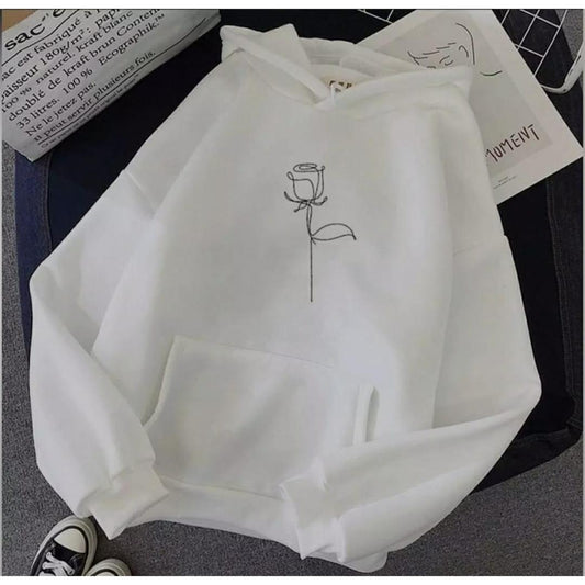 Women's Stitched Fleece Printed Pullover Hoodie Trend Nexus