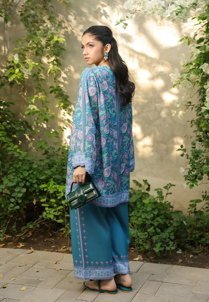 Women’s Swiss Lawn Digital Print 2-Piece Stitched Suit – Blue Trend Nexus