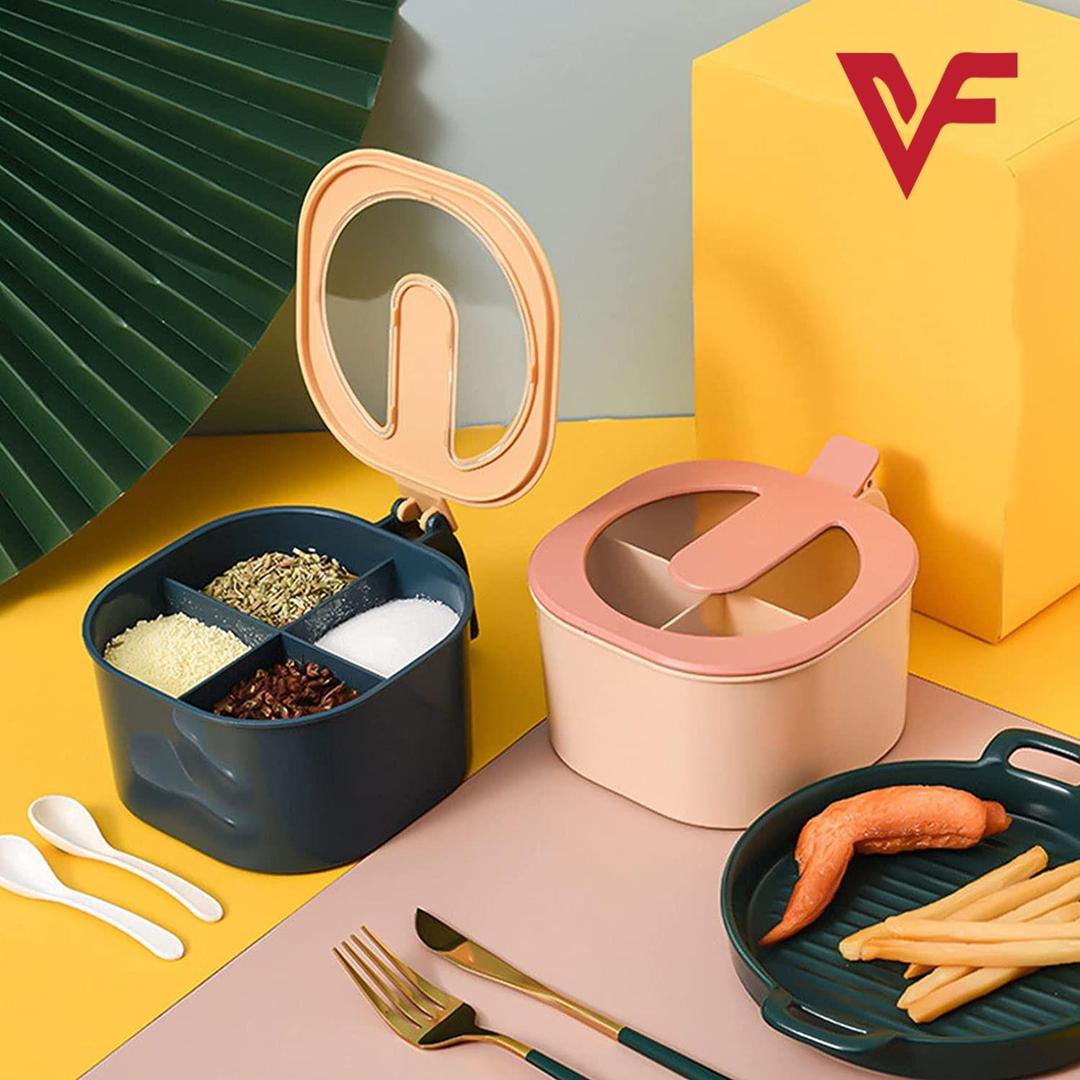 5 Pcs Random Color Spice Box Set with Spoons Trend Nexus