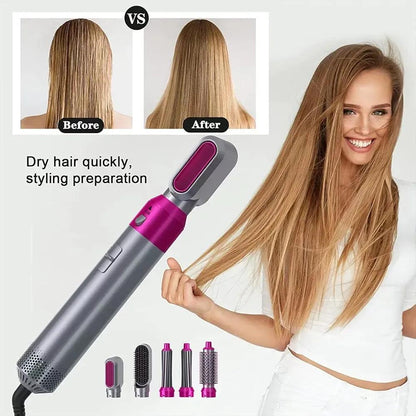 5-in-1 Low Noise & Safe Hair Curler & Straightener Trend Nexus