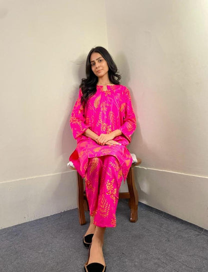 Women’s Stitched Linen Plain 2-Piece Suit Trend Nexus