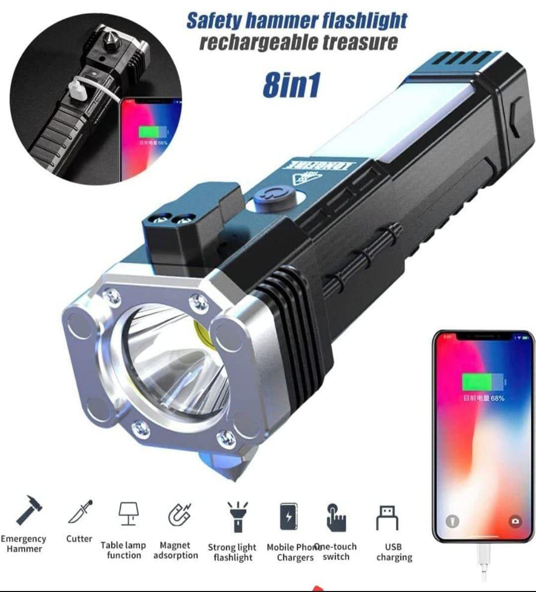 Powerful 1 Pc LED Rechargeable Torch with Advanced Features Trend Nexus