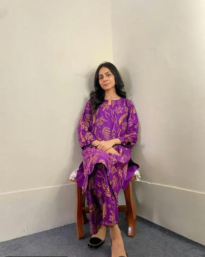 Women’s Stitched Linen Plain 2-Piece Suit Trend Nexus