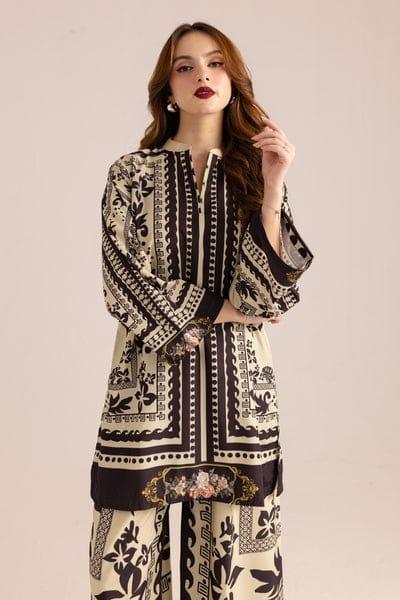 Women’s Swiss Lawn Printed 2-Piece Stitched Suit – Black Trend Nexus
